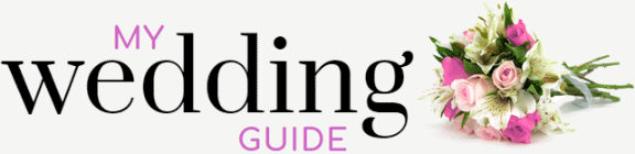 Logo of the NZ Wedding Guide, featuring elegant cursive typography and a subtle heart design.