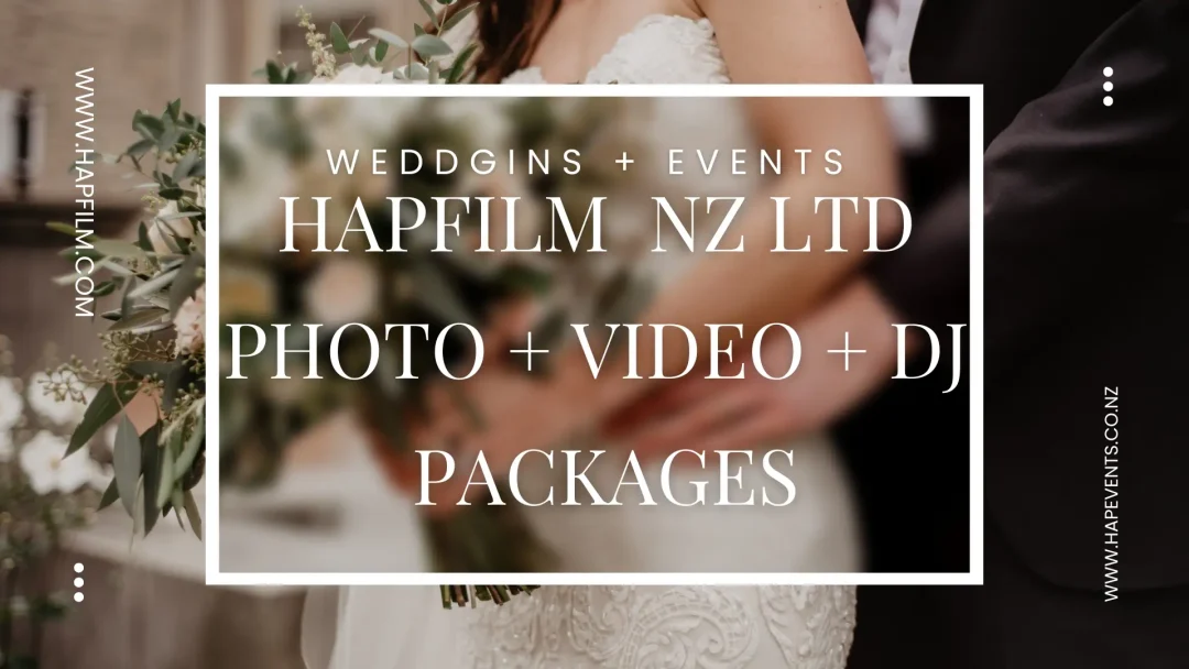 HAPfilm NZ Ltd offers Auckland Weddings and Events Photography, Videography, and DJ Packages. Capture your special day with professional photo, video, and DJ services.